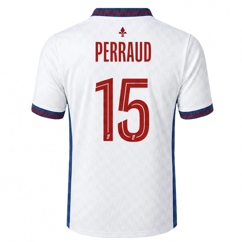 Danxen Kinder Romain Perraud #15 Rot Weiß Blau Auswärtstrikot Trikot 2026/27 T-Shirt Schweiz