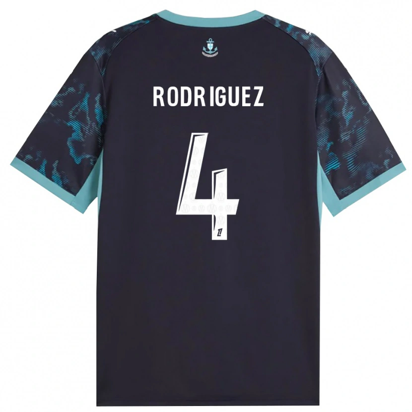 Danxen Kinder Ruben Rodriguez #4 Blass Türkis Weiß Schwarz Auswärtstrikot Trikot 2026/27 T-Shirt Schweiz