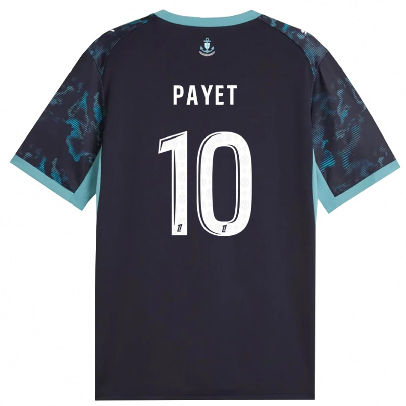 Danxen Kinder Dimitri Payet #10 Blass Türkis Weiß Schwarz Auswärtstrikot Trikot 2026/27 T-Shirt Schweiz