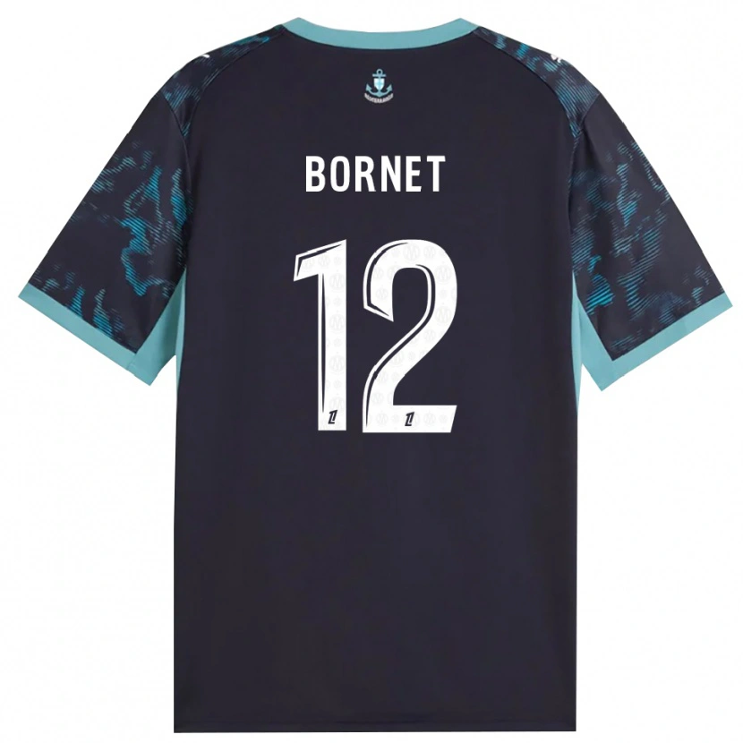 Danxen Kinder Camille Bornet #12 Blass Türkis Weiß Schwarz Auswärtstrikot Trikot 2026/27 T-Shirt Schweiz