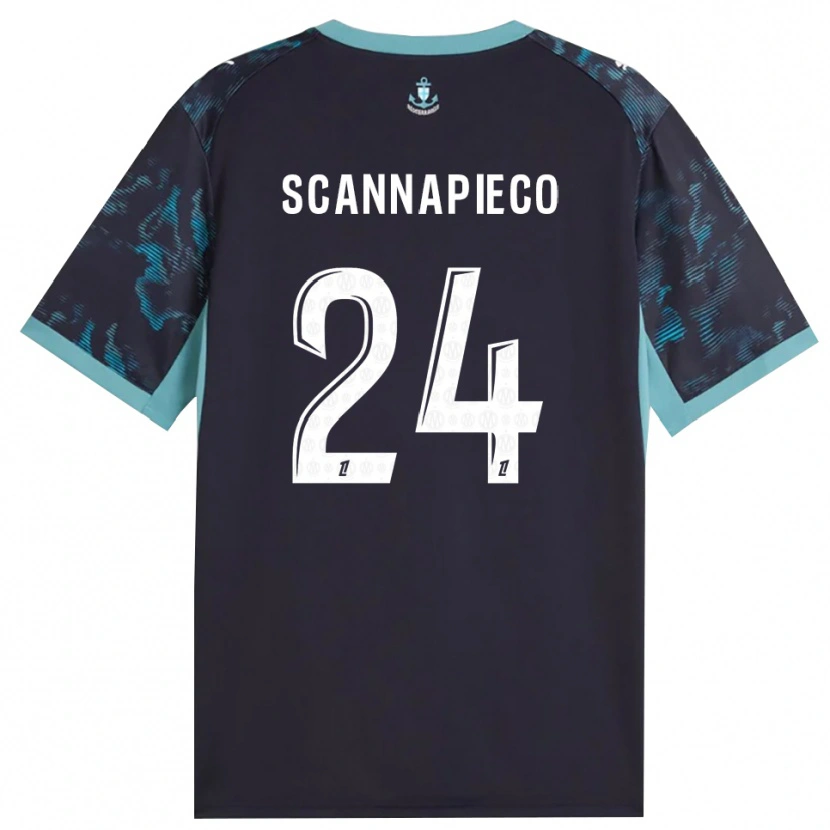 Danxen Kinder Dona Scannapieco #24 Blass Türkis Weiß Schwarz Auswärtstrikot Trikot 2026/27 T-Shirt Schweiz
