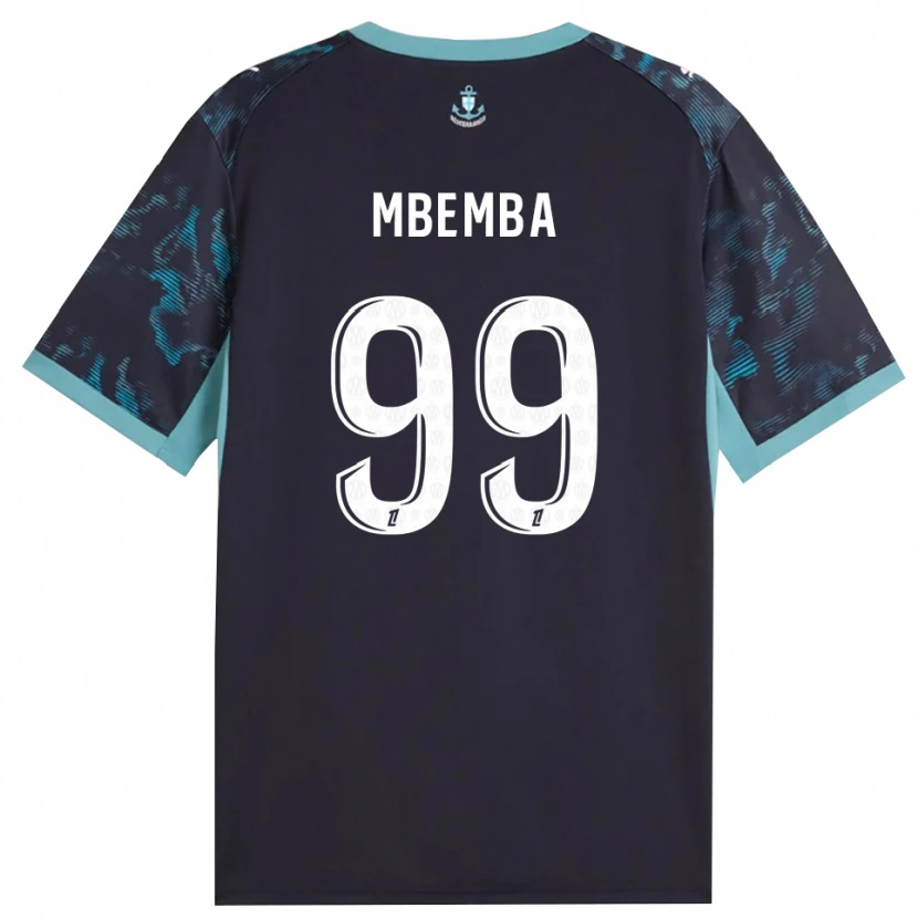 Danxen Kinder Chancel Mbemba #99 Blass Türkis Weiß Schwarz Auswärtstrikot Trikot 2026/27 T-Shirt Schweiz