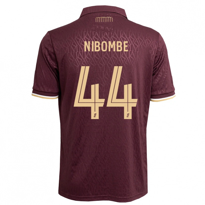 Danxen Kinder Samuel Nibombe #44 Weinrot Sandbraun Auswärtstrikot Trikot 2026/27 T-Shirt Schweiz