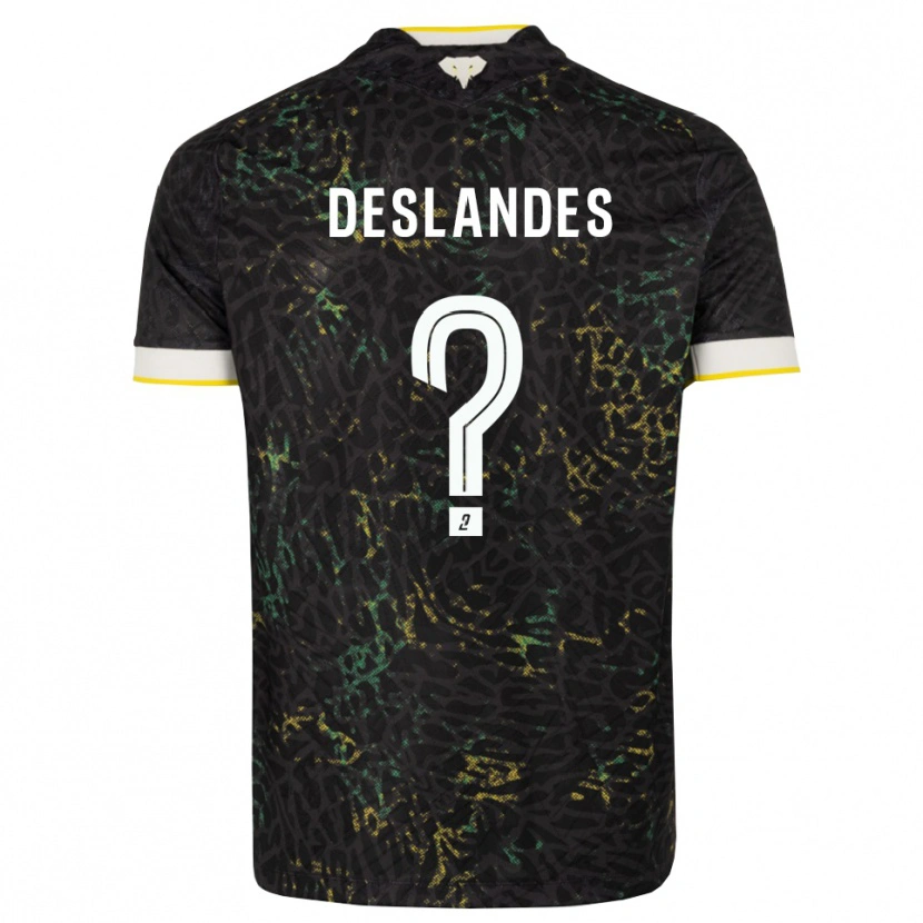 Danxen Kinder Louness Deslandes #0 Schwarz Weiß Gelb Auswärtstrikot Trikot 2026/27 T-Shirt Schweiz