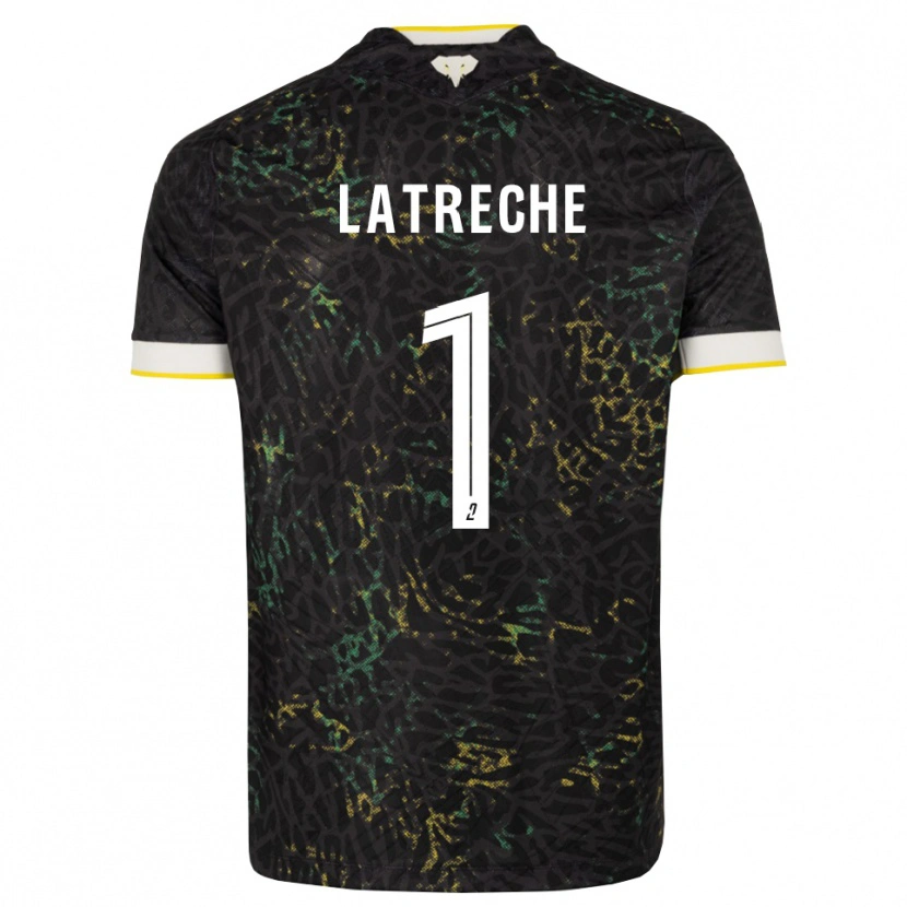 Danxen Kinder Yanis Latreche #1 Schwarz Weiß Gelb Auswärtstrikot Trikot 2026/27 T-Shirt Schweiz