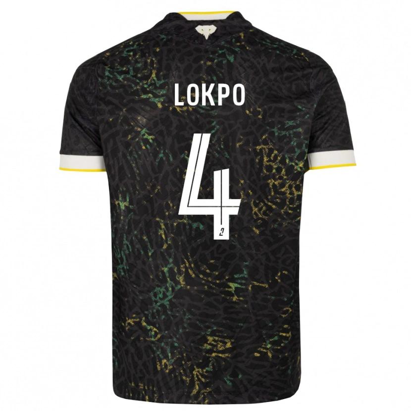 Danxen Kinder Romaric Lokpo #4 Schwarz Weiß Gelb Auswärtstrikot Trikot 2026/27 T-Shirt Schweiz