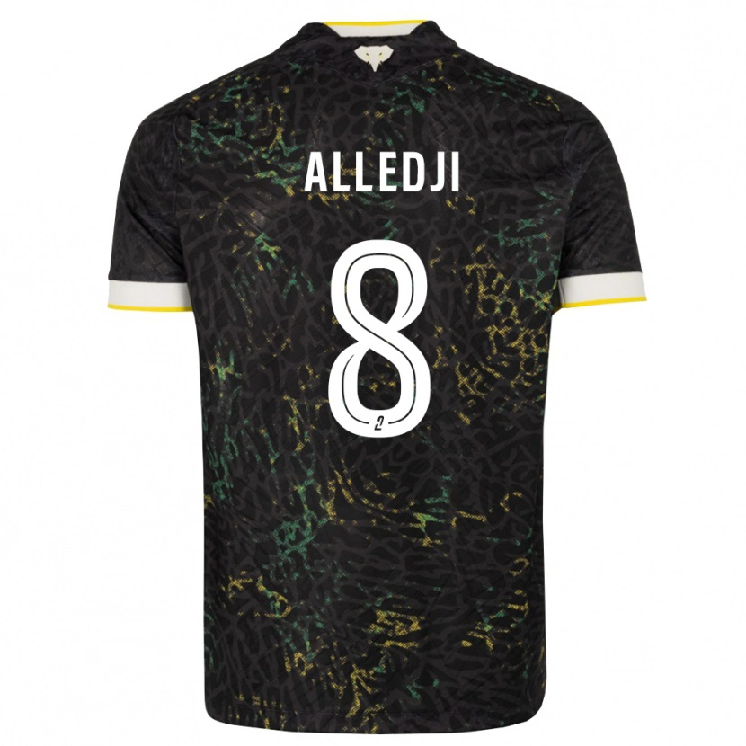 Danxen Kinder Ezekiel Alledji #8 Schwarz Weiß Gelb Auswärtstrikot Trikot 2026/27 T-Shirt Schweiz