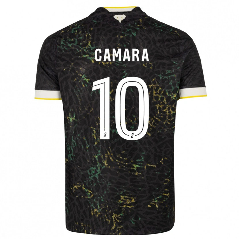 Danxen Kinder Ibrahim Camara #10 Schwarz Weiß Gelb Auswärtstrikot Trikot 2026/27 T-Shirt Schweiz