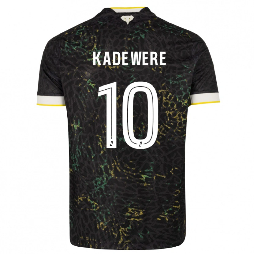Danxen Kinder Tino Kadewere #10 Schwarz Weiß Gelb Auswärtstrikot Trikot 2026/27 T-Shirt Schweiz