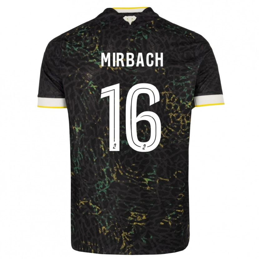 Danxen Kinder Alexis Mirbach #16 Schwarz Weiß Gelb Auswärtstrikot Trikot 2026/27 T-Shirt Schweiz