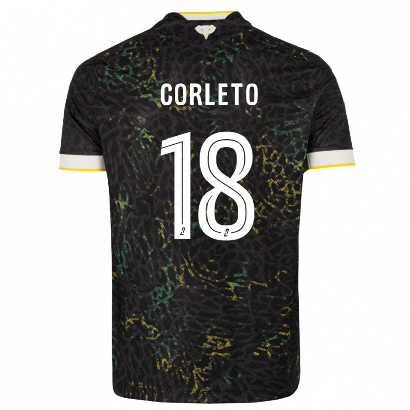 Danxen Kinder Naël Corleto #18 Schwarz Weiß Gelb Auswärtstrikot Trikot 2026/27 T-Shirt Schweiz