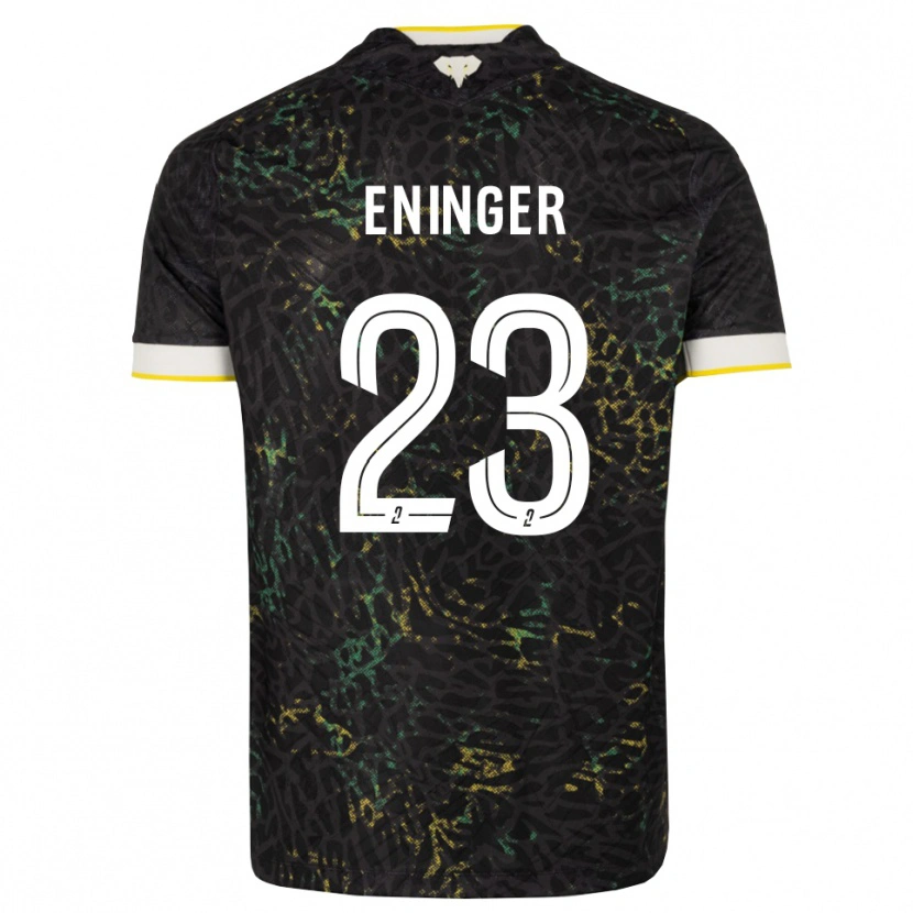 Danxen Kinder Thelma Eninger #23 Schwarz Weiß Gelb Auswärtstrikot Trikot 2026/27 T-Shirt Schweiz