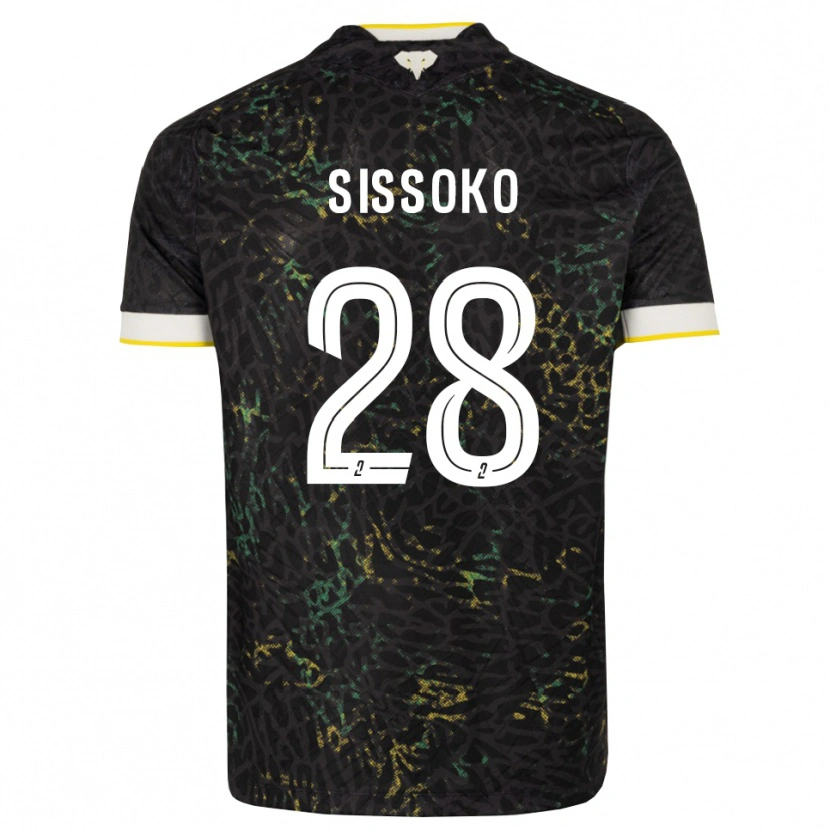 Danxen Kinder Ibrahima Sissoko #28 Schwarz Weiß Gelb Auswärtstrikot Trikot 2026/27 T-Shirt Schweiz
