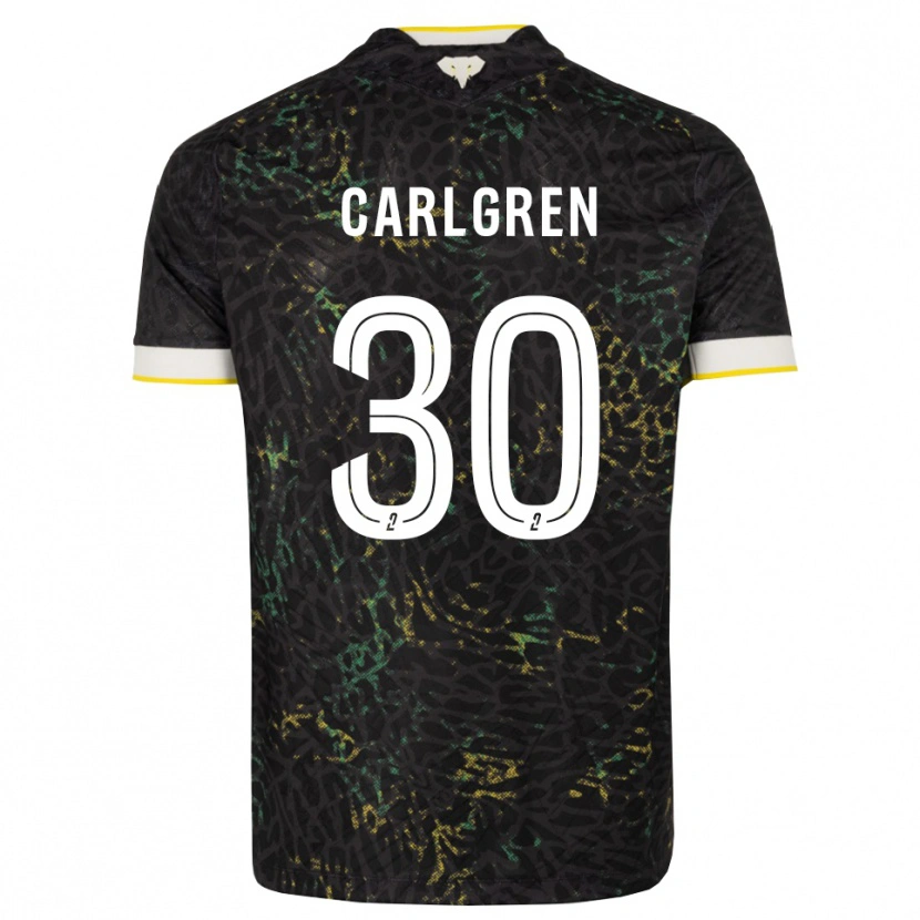 Danxen Kinder Patrik Carlgren #30 Schwarz Weiß Gelb Auswärtstrikot Trikot 2026/27 T-Shirt Schweiz