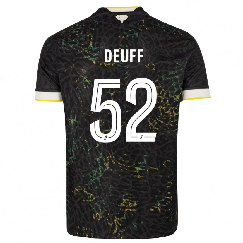 Danxen Kinder Bahmed Deuff #52 Schwarz Weiß Gelb Auswärtstrikot Trikot 2026/27 T-Shirt Schweiz