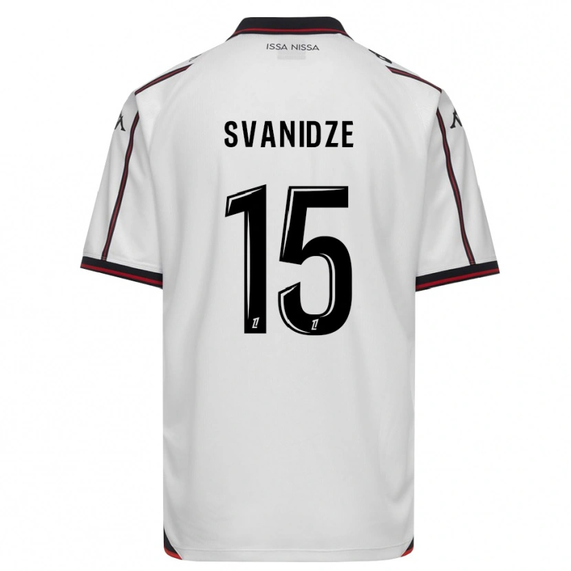 Danxen Kinder Andria Svanidze #15 Schwarz Weiß Auswärtstrikot Trikot 2026/27 T-Shirt Schweiz