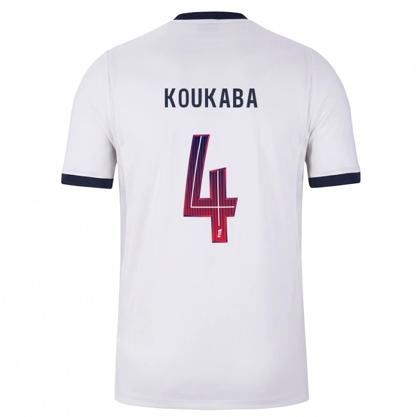 Danxen Kinder Axel Koukaba #4 Weiß Schwarz Rot Auswärtstrikot Trikot 2026/27 T-Shirt Schweiz