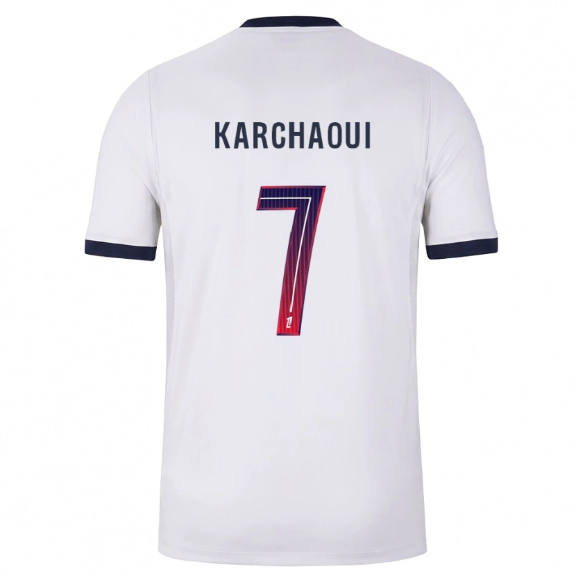 Danxen Kinder Sakina Karchaoui #7 Weiß Schwarz Rot Auswärtstrikot Trikot 2026/27 T-Shirt Schweiz