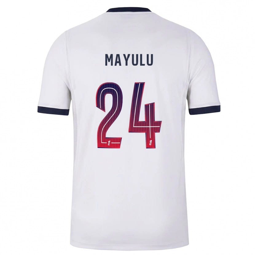 Danxen Kinder Senny Mayulu #24 Weiß Schwarz Rot Auswärtstrikot Trikot 2026/27 T-Shirt Schweiz