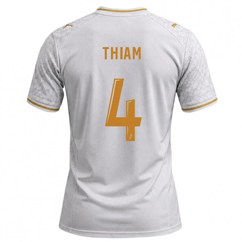 Danxen Kinder Imran Thiam #4 Weiß Grau Goldrute Auswärtstrikot Trikot 2026/27 T-Shirt Schweiz