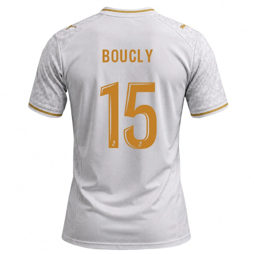 Danxen Kinder Maïté Boucly #15 Weiß Grau Goldrute Auswärtstrikot Trikot 2026/27 T-Shirt Schweiz