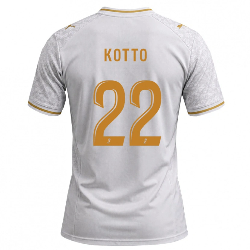 Danxen Kinder Samuel Kotto #22 Weiß Grau Goldrute Auswärtstrikot Trikot 2026/27 T-Shirt Schweiz