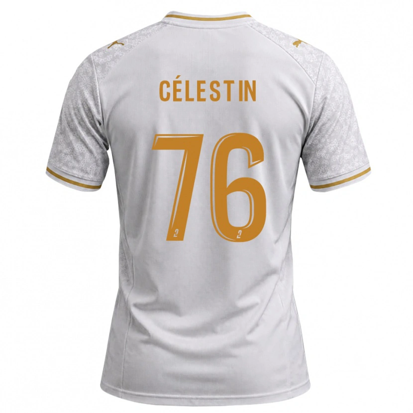 Danxen Kinder Jean-Philippe Célestin #76 Weiß Grau Goldrute Auswärtstrikot Trikot 2026/27 T-Shirt Schweiz