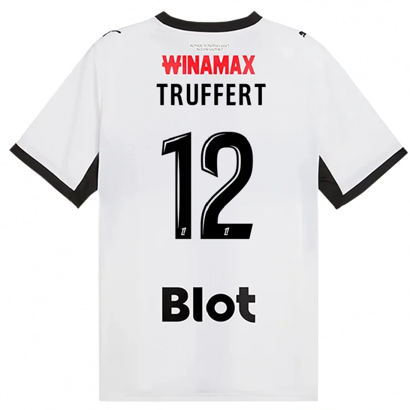 Danxen Kinder Florian Truffert #12 Schwarz Weiß Rot Auswärtstrikot Trikot 2026/27 T-Shirt Schweiz