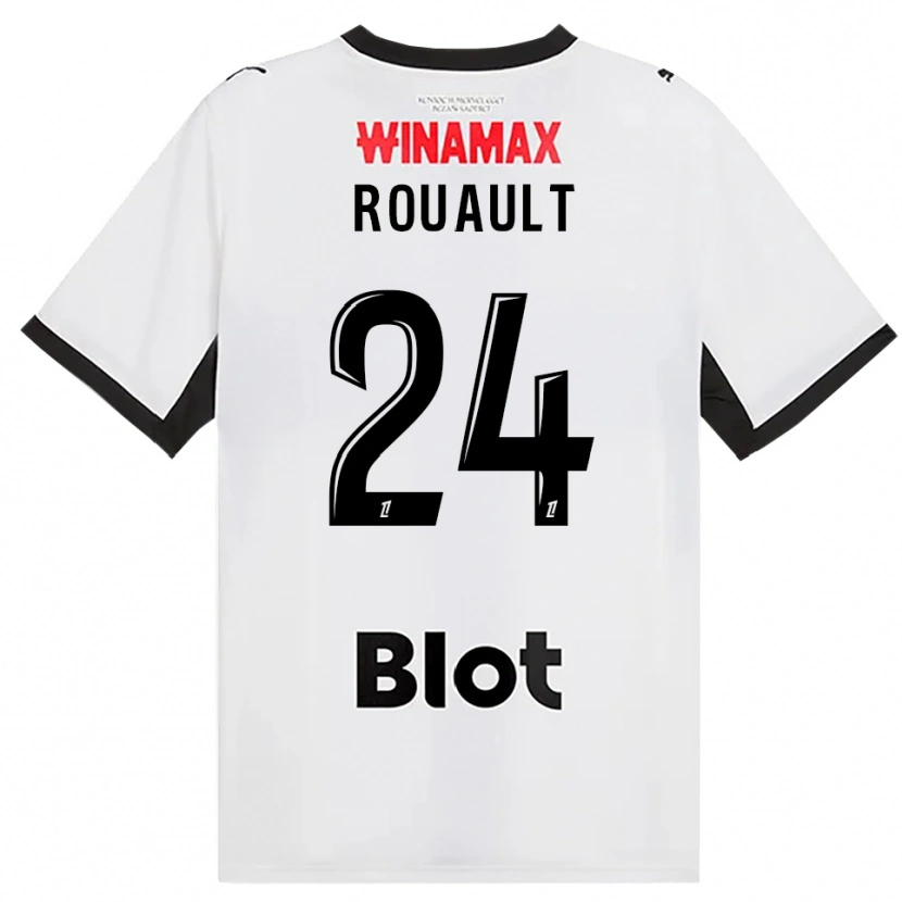 Danxen Kinder Anthony Rouault #24 Schwarz Weiß Rot Auswärtstrikot Trikot 2026/27 T-Shirt Schweiz