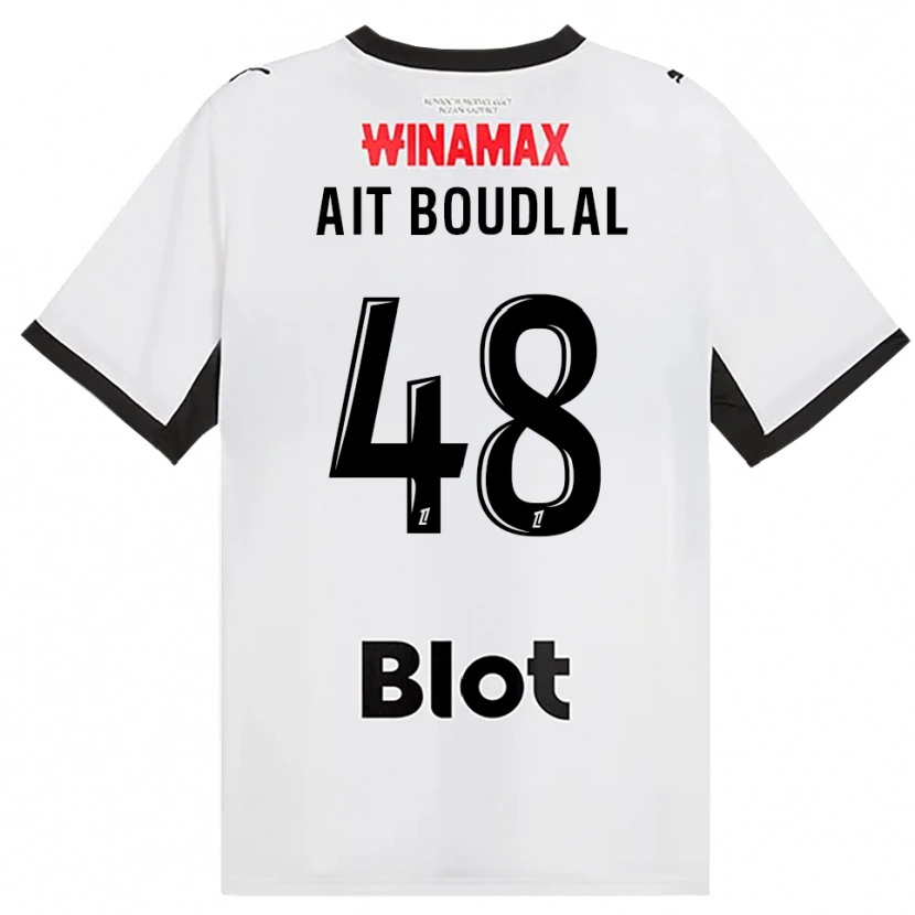 Danxen Kinder Abdelhamid Ait Boudlal #48 Schwarz Weiß Rot Auswärtstrikot Trikot 2026/27 T-Shirt Schweiz