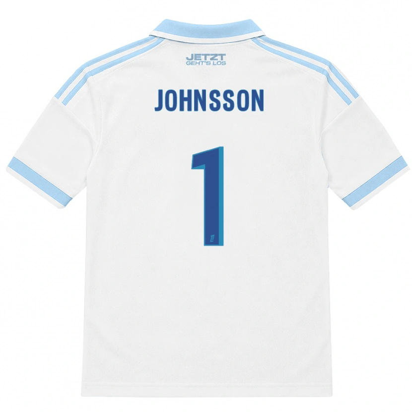 Danxen Kinder Karl-Johan Johnsson #1 Hellblau Weiß Rot Auswärtstrikot Trikot 2026/27 T-Shirt Schweiz