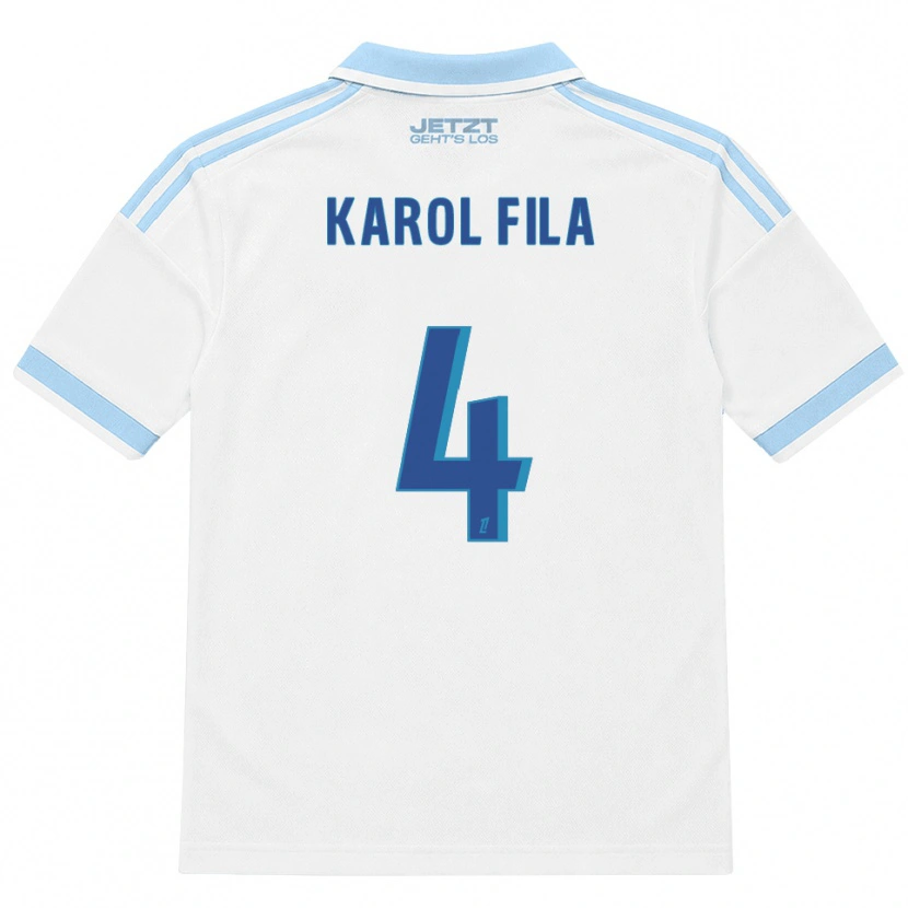 Danxen Kinder Karol Fila #4 Hellblau Weiß Rot Auswärtstrikot Trikot 2026/27 T-Shirt Schweiz