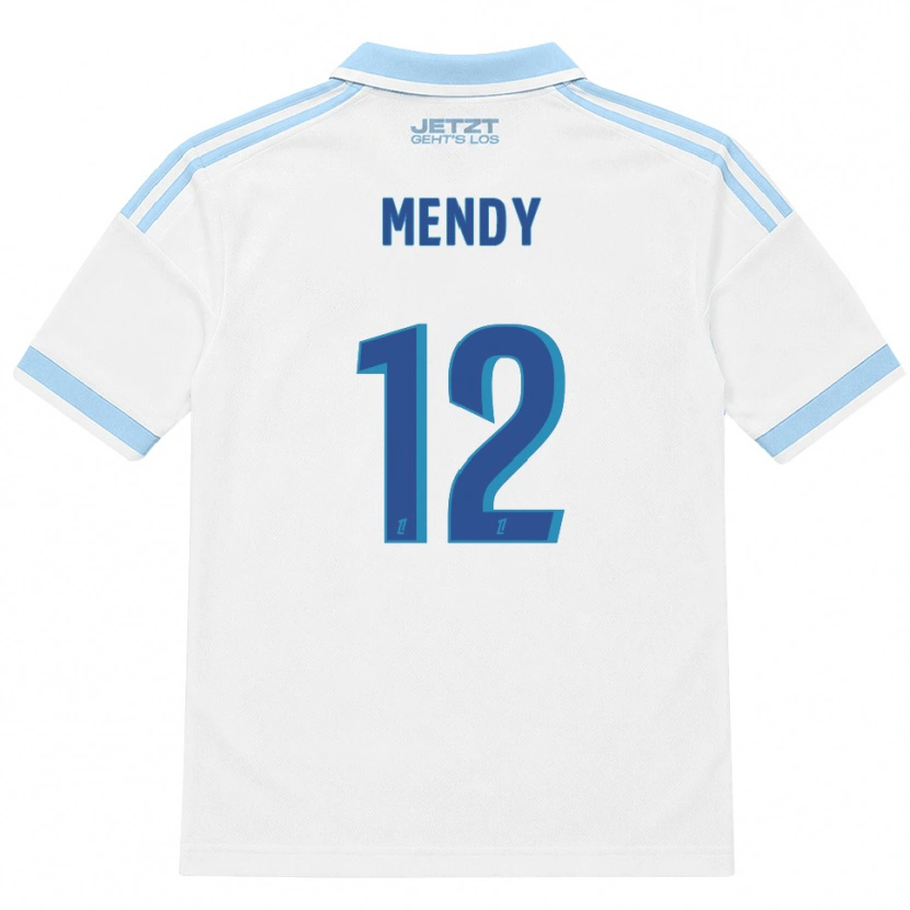 Danxen Kinder François Mendy #12 Hellblau Weiß Rot Auswärtstrikot Trikot 2026/27 T-Shirt Schweiz