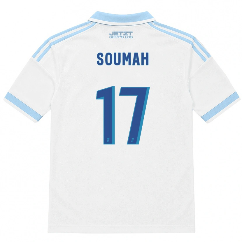 Danxen Kinder Malick Soumah #17 Hellblau Weiß Rot Auswärtstrikot Trikot 2026/27 T-Shirt Schweiz