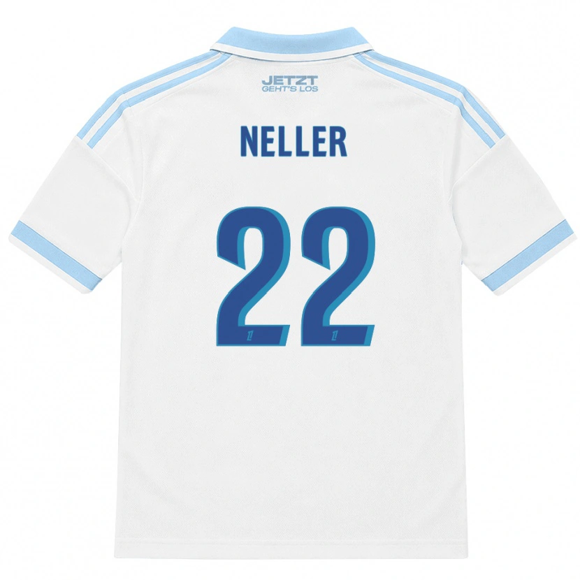 Danxen Kinder Chloé Neller #22 Hellblau Weiß Rot Auswärtstrikot Trikot 2026/27 T-Shirt Schweiz
