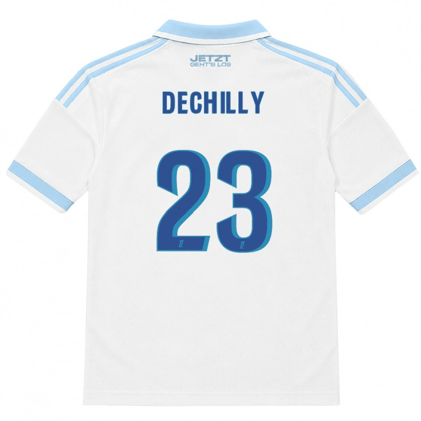 Danxen Kinder Pauline Dechilly #23 Hellblau Weiß Rot Auswärtstrikot Trikot 2026/27 T-Shirt Schweiz