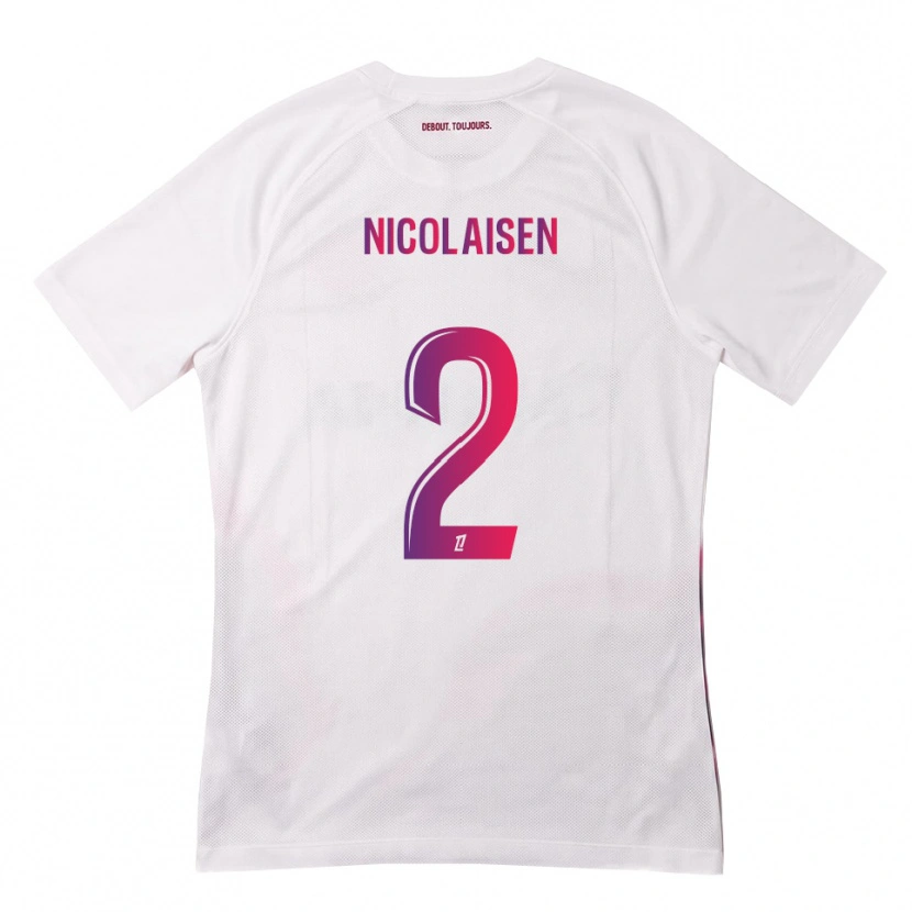 Danxen Kinder Rasmus Nicolaisen #2 Weiß Pink Lila Auswärtstrikot Trikot 2026/27 T-Shirt Schweiz