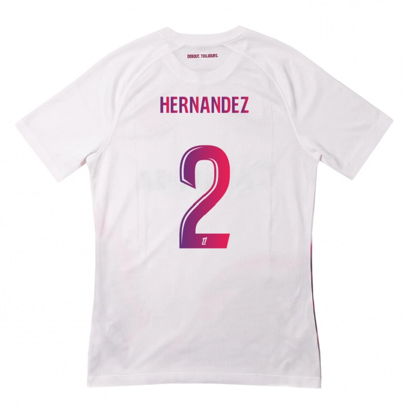 Danxen Kinder Lucie Hernandez #2 Weiß Pink Lila Auswärtstrikot Trikot 2026/27 T-Shirt Schweiz