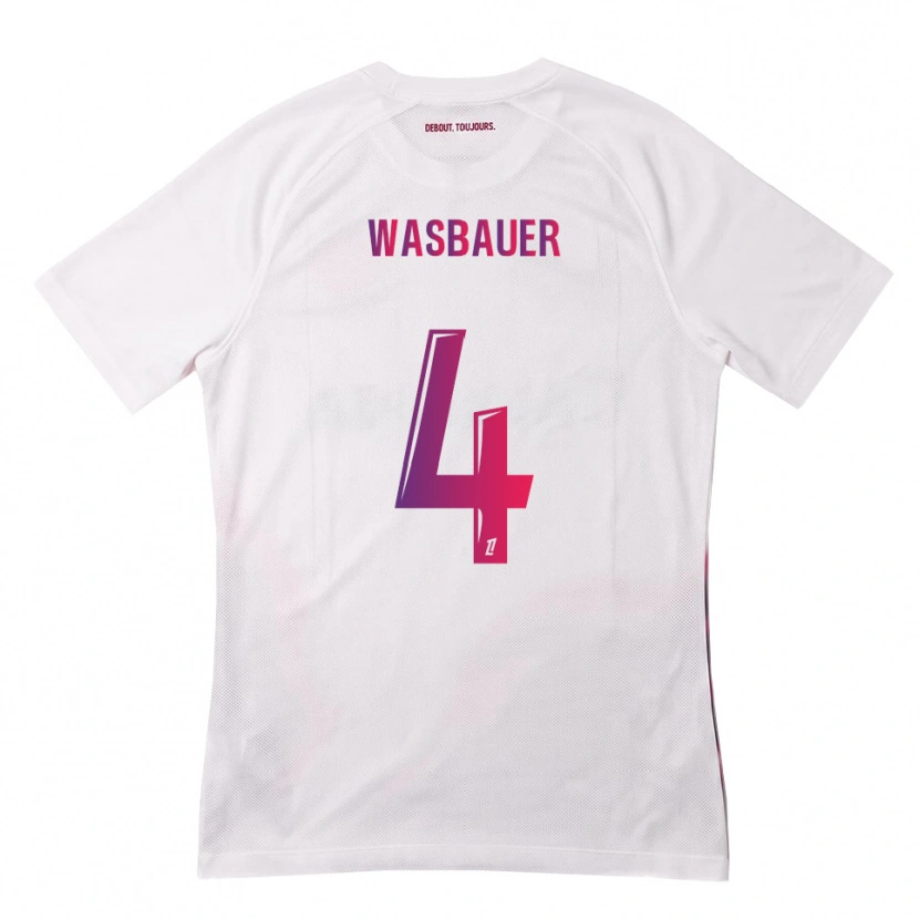 Danxen Kinder Nicolas Wasbauer #4 Weiß Pink Lila Auswärtstrikot Trikot 2026/27 T-Shirt Schweiz