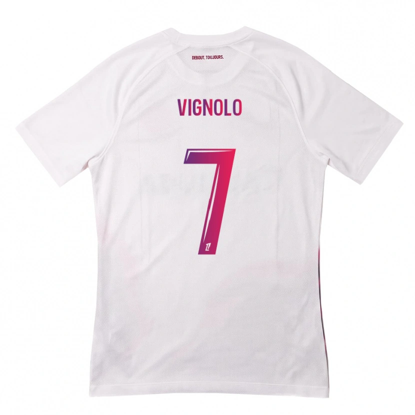 Danxen Kinder Julián Vignolo #7 Weiß Pink Lila Auswärtstrikot Trikot 2026/27 T-Shirt Schweiz
