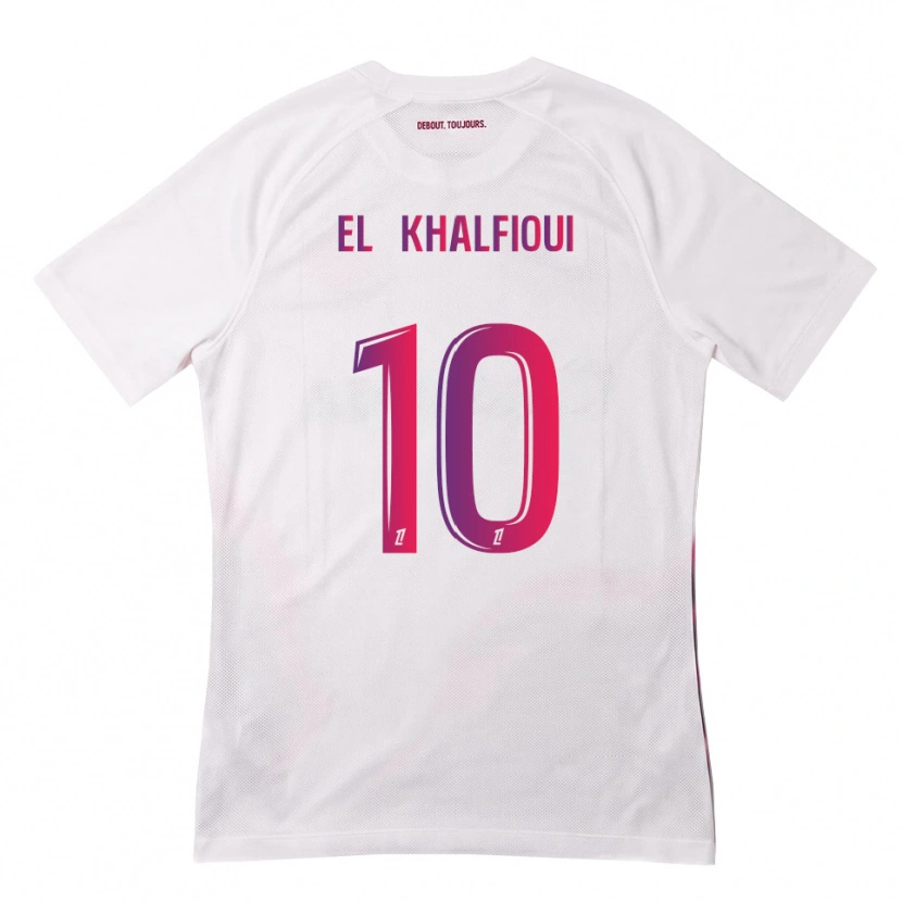 Danxen Kinder Zakari El Khalfioui #10 Weiß Pink Lila Auswärtstrikot Trikot 2026/27 T-Shirt Schweiz