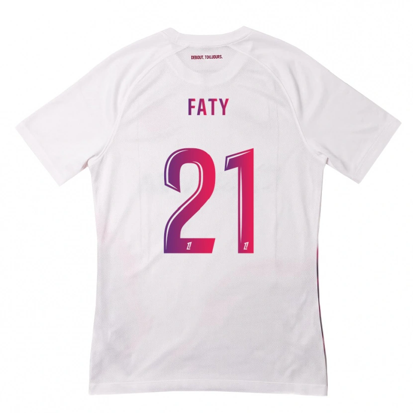 Danxen Kinder Enzo Faty #21 Weiß Pink Lila Auswärtstrikot Trikot 2026/27 T-Shirt Schweiz