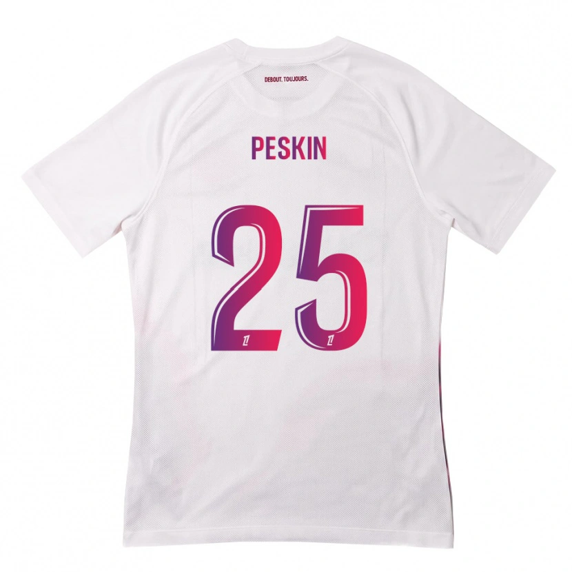 Danxen Kinder Kelso Peskin #25 Weiß Pink Lila Auswärtstrikot Trikot 2026/27 T-Shirt Schweiz