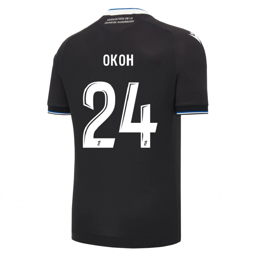 Danxen Kinder Bryan Okoh #24 Schwarz Blau Weiß Auswärtstrikot Trikot 2026/27 T-Shirt Schweiz