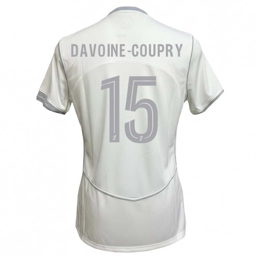 Danxen Kinder Eliot Davoine-Coupry #15 Weiß Grau Auswärtstrikot Trikot 2026/27 T-Shirt Schweiz