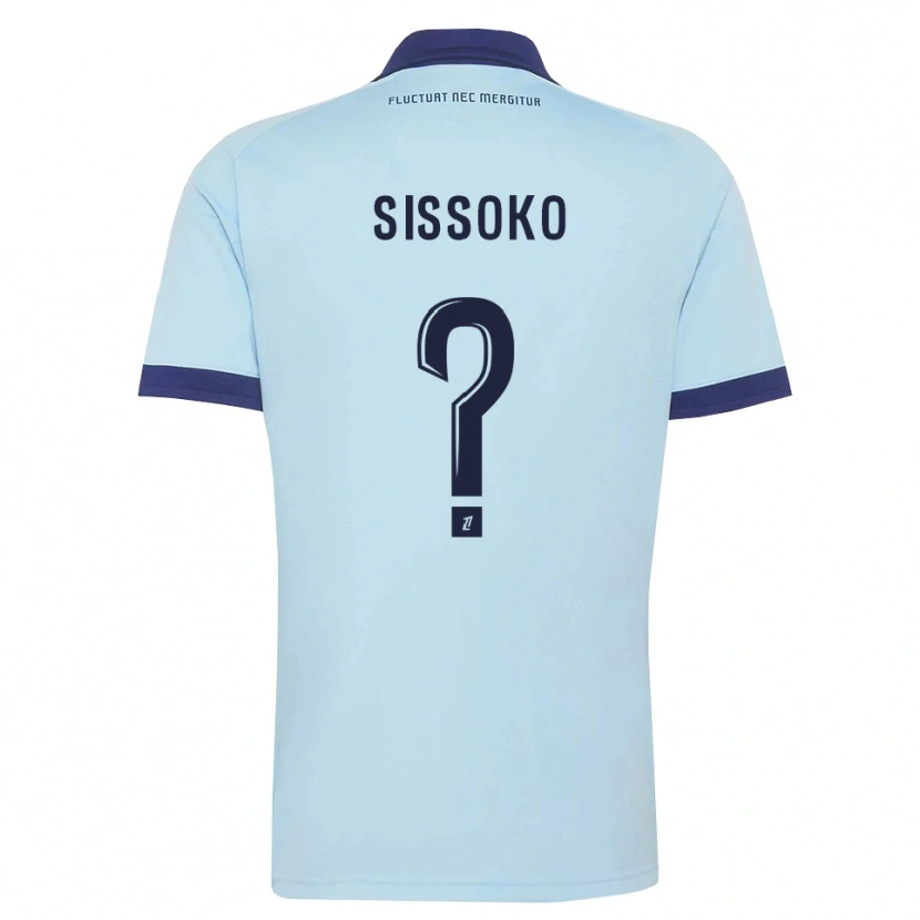 Danxen Kinder Omar Sissoko #0 Kornblumenblau Schwarz Auswärtstrikot Trikot 2026/27 T-Shirt Schweiz
