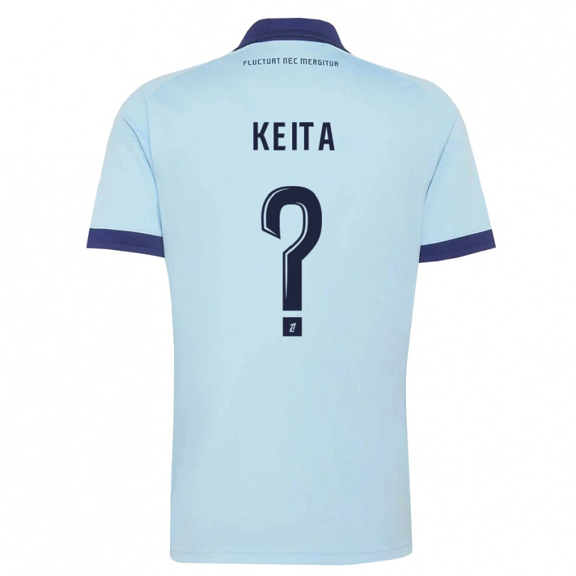 Danxen Kinder Djibril Keita #0 Kornblumenblau Schwarz Auswärtstrikot Trikot 2026/27 T-Shirt Schweiz