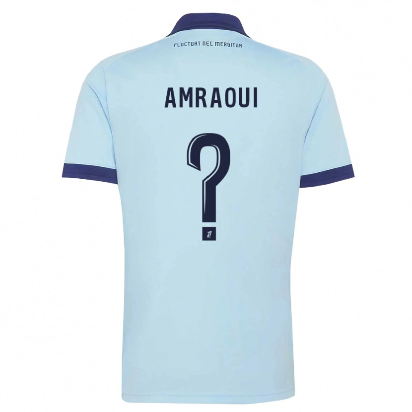 Danxen Kinder Ismael Amraoui #0 Kornblumenblau Schwarz Auswärtstrikot Trikot 2026/27 T-Shirt Schweiz