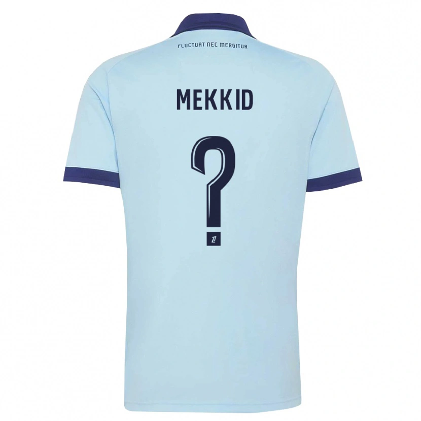 Danxen Kinder Ayoub Mekkid #0 Kornblumenblau Schwarz Auswärtstrikot Trikot 2026/27 T-Shirt Schweiz