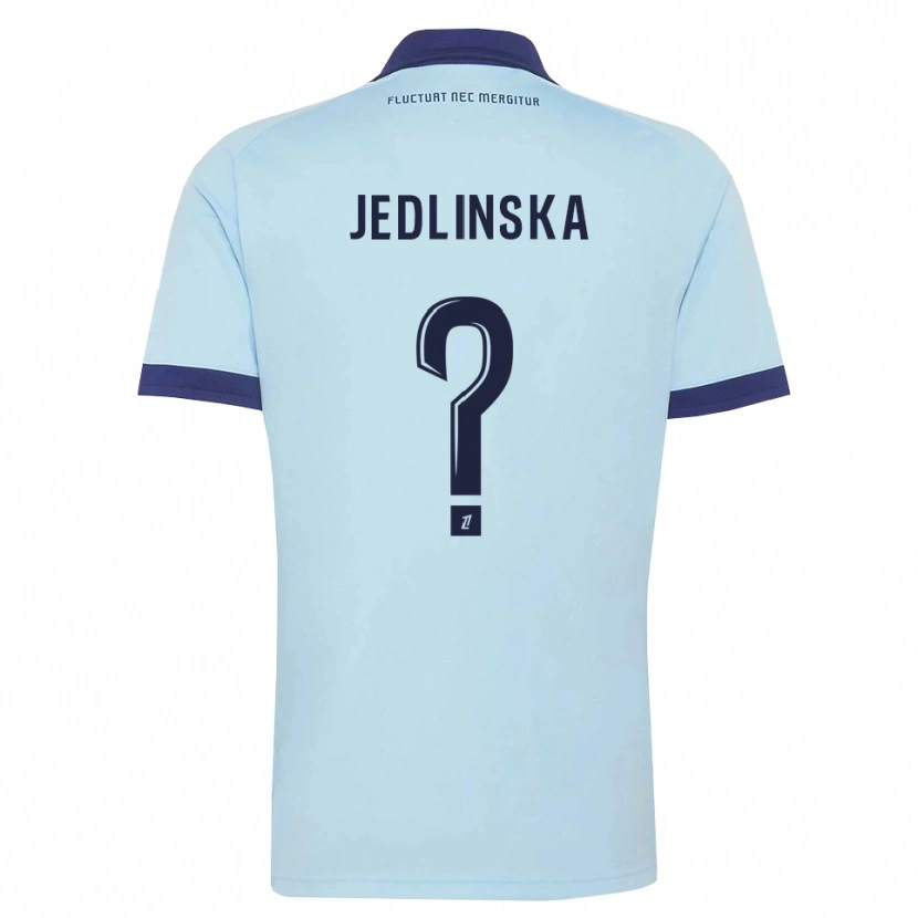 Danxen Kinder Klaudia Jedlinska #0 Kornblumenblau Schwarz Auswärtstrikot Trikot 2026/27 T-Shirt Schweiz